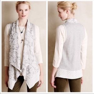 ⭐️Anthropologie Saturday Sunday | Drape front embroidered jacquard lace cardigan